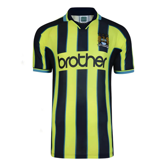 Score Draw Manchester City 1999 Wembley Retro Football Shirt_0