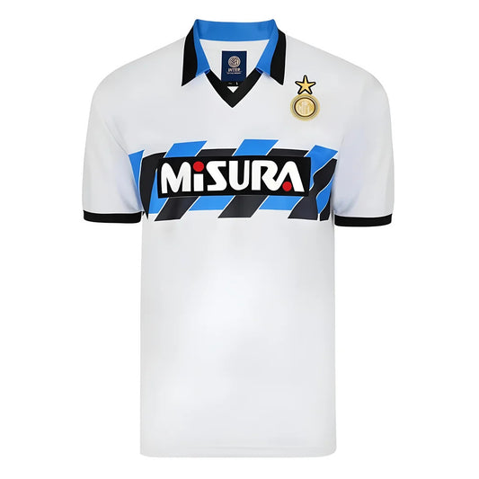 Score Draw Internazionale 1990 Away Retro Football Shirt_0