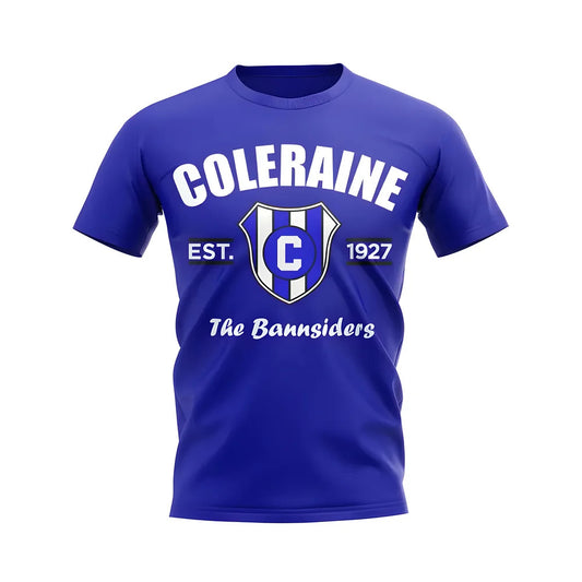 Coleraine Established Football T-Shirt (Blue)_0