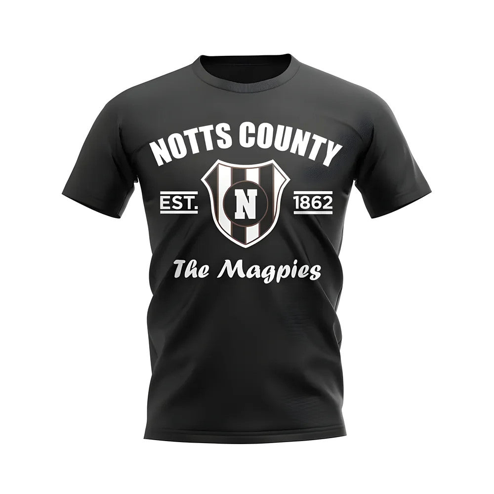 Notts County Established Football T-Shirt (Black)_0