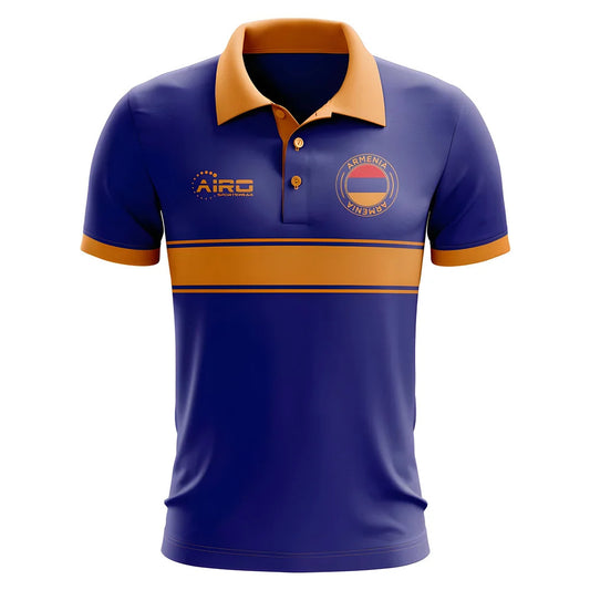 Armenia Concept Stripe Polo Shirt (Royal)_0