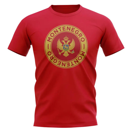 Montenegro Football Badge T-Shirt (Red)_0