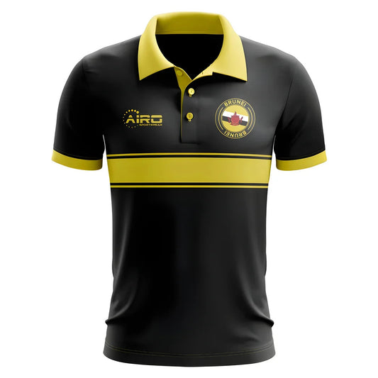 Brunei Concept Stripe Polo Shirt (Black)_0