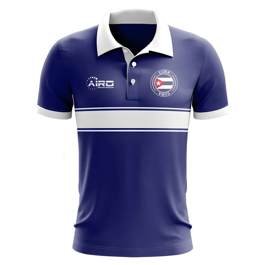 Cuba Concept Stripe Polo Shirt (Blue)_0