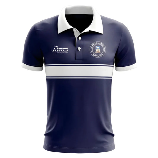 Falkland Islands Concept Stripe Polo Shirt (Navy)_0