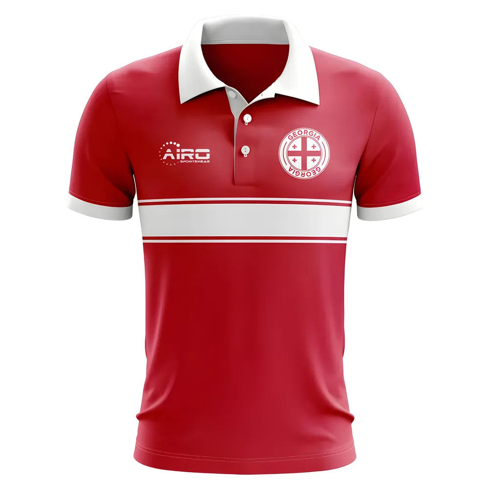 Georgia Concept Stripe Polo Shirt (Red)_0