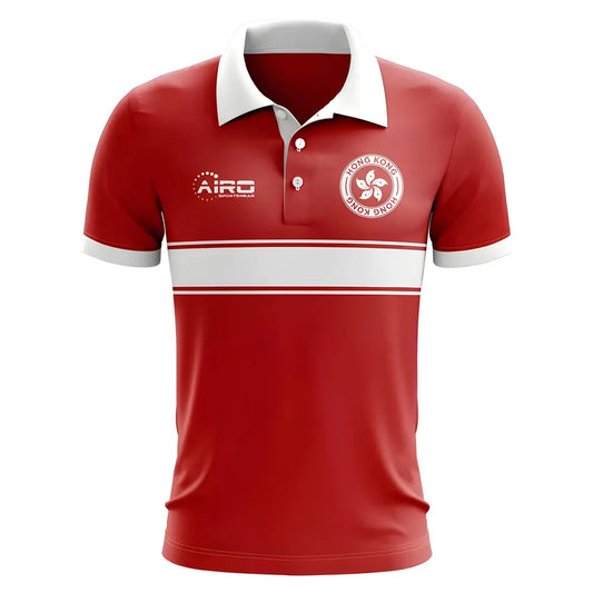 Hong Kong Concept Stripe Polo Shirt (Red) - Kids_0