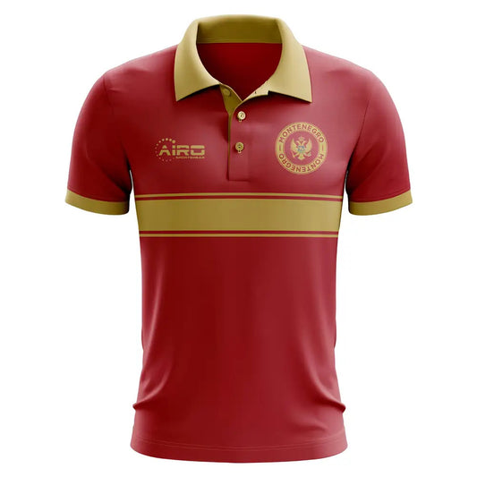 Montenegro Concept Stripe Polo Shirt (Red)_0