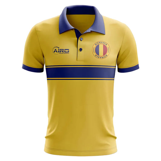 Romania Concept Stripe Polo Shirt (Yellow) - Kids_0