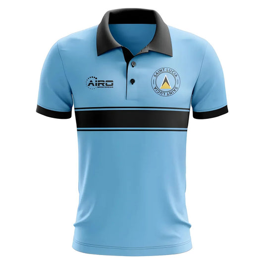 Saint Lucia Concept Stripe Polo Shirt (Sky)_0