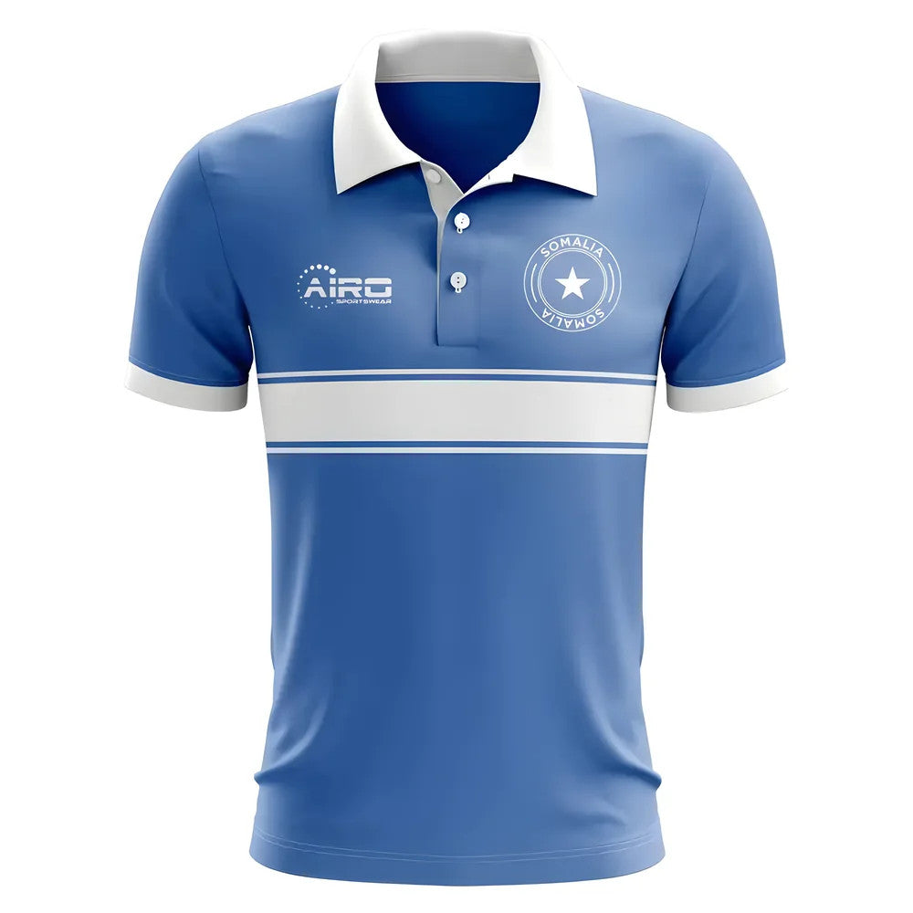 Somalia Concept Stripe Polo Shirt (Blue) - Kids_0