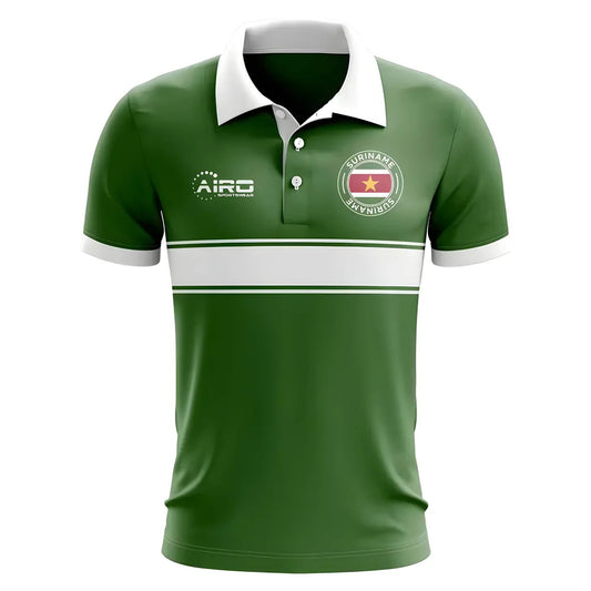 Suriname Concept Stripe Polo Shirt (Green)_0