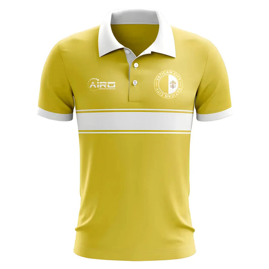Vatican City Concept Stripe Polo Shirt (Yellow)_0