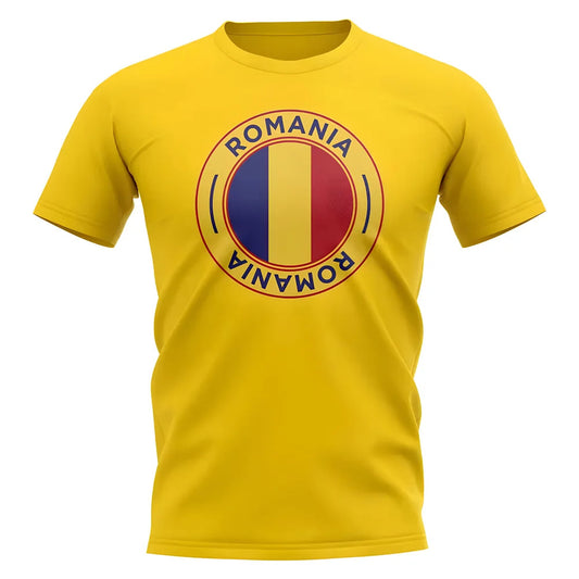 Romania Football Badge T-Shirt (Yellow)_0