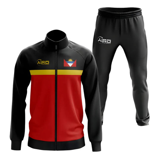 Antigua and Barbados Concept Football Tracksuit (Black)_0