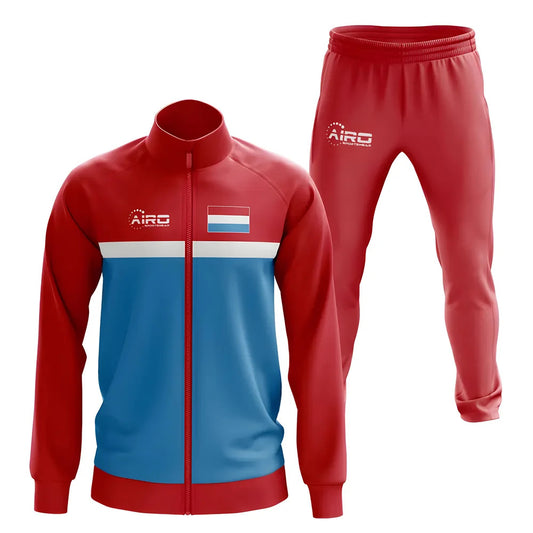 Luxembourg Concept Football Tracksuit (Red)_0
