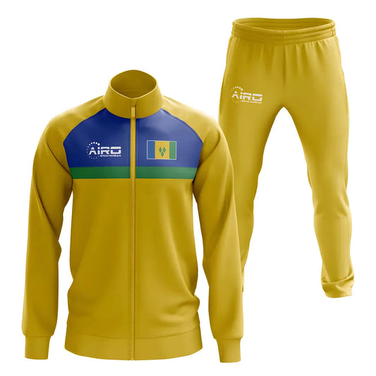 Saint Vincent and The Grenadines Concept Football Tracksuit (Yellow)_0