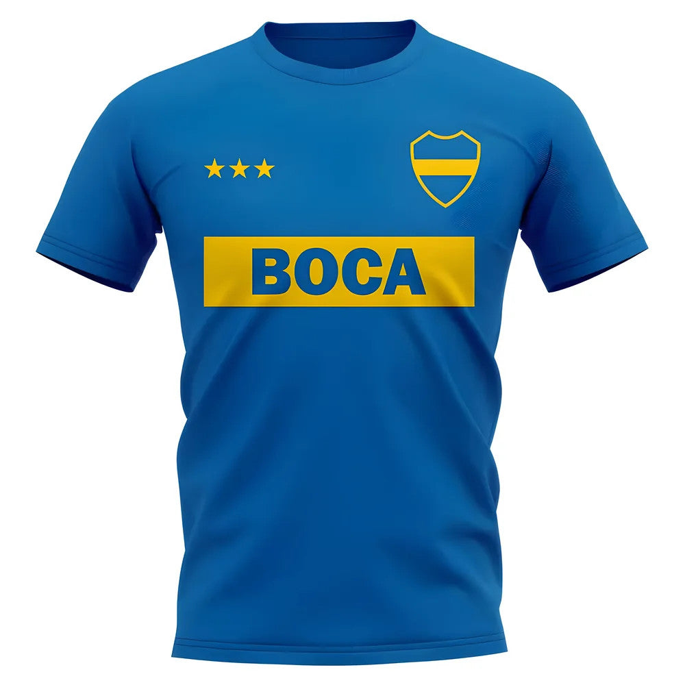 Boca Juniors Vintage Football T-Shirt (Blue)_0