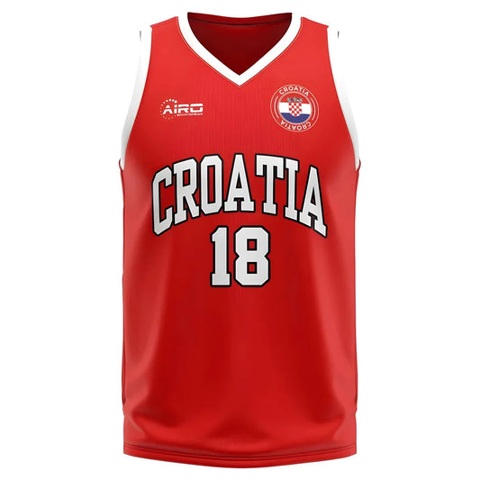 Croatia Home Concept Basketball Shirt_0