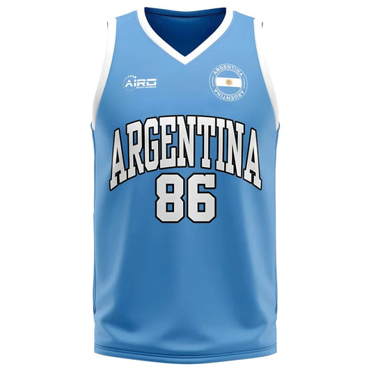 Argentina Home Concept Basketball Shirt - Kids_0