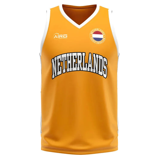 Netherlands Home Concept Basketball Shirt_0