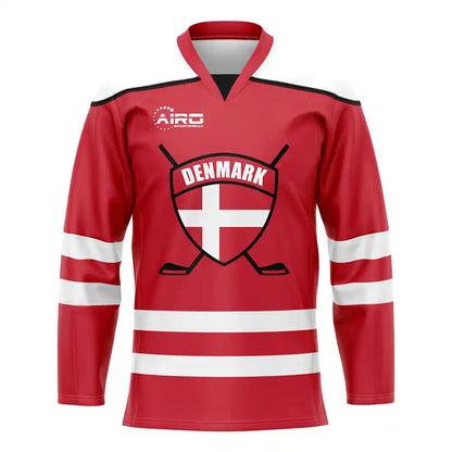 Denmark Home Ice Hockey Shirt_0