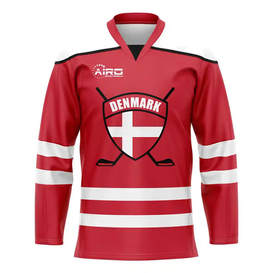 Denmark Home Ice Hockey Shirt_0