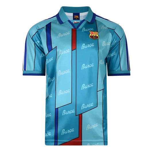 Score Draw Barcelona 1997 ECWC Final Retro Football Shirt_0
