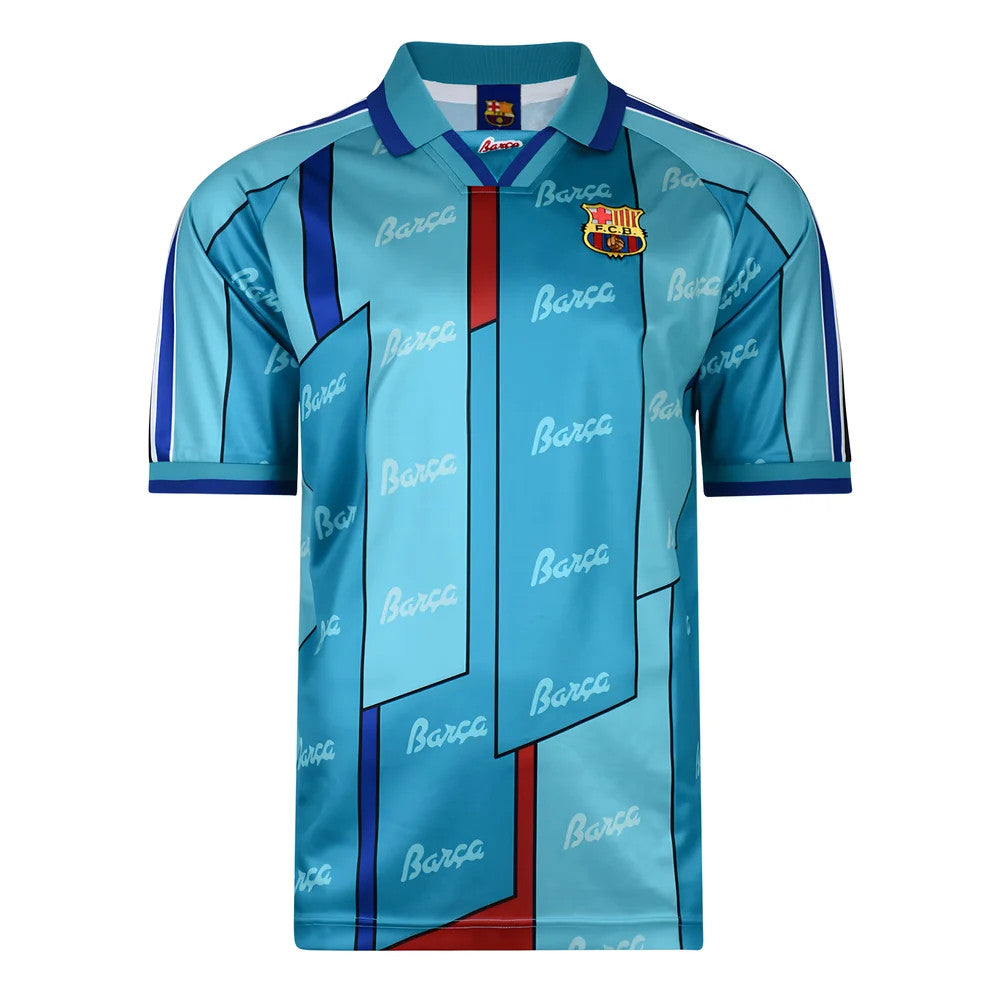 Score Draw Barcelona 1997 ECWC Final Retro Football Shirt (PUYOL 5)_2