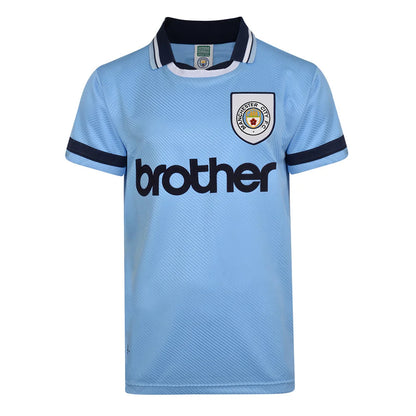 Score Draw Manchester City 1994 Retro Football Shirt_0