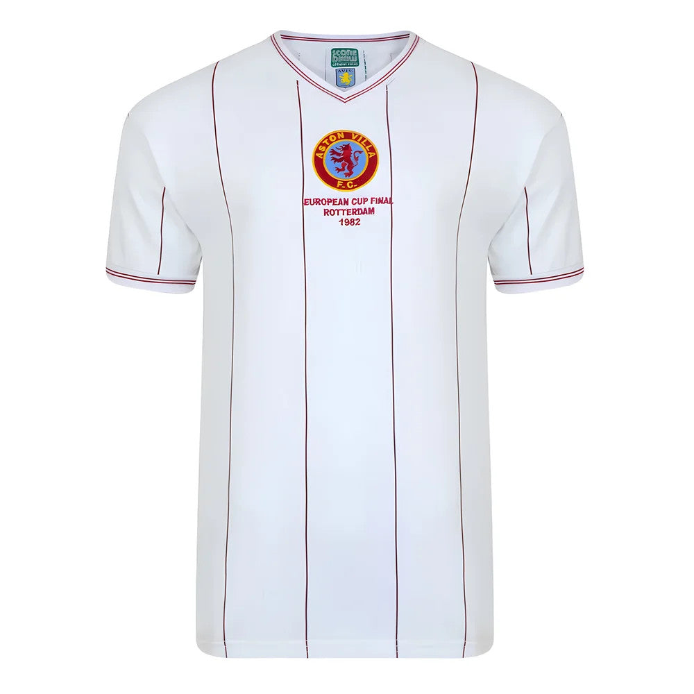 Score Draw Aston Villa 1982 Euro Final Retro Football Shirt_0