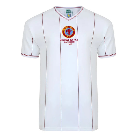 Score Draw Aston Villa 1982 Euro Final Retro Football Shirt_0