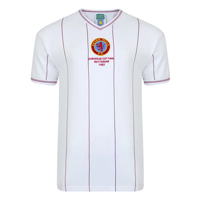 Score Draw Aston Villa 1982 Euro Final Retro Football Shirt (Withe 9)_2