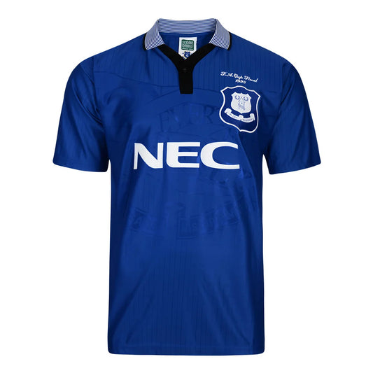 Score Draw Everton 1995 Home FA Cup Retro Football Shirt_0