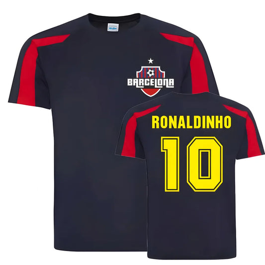 Ronaldinho Barcelona Sports Training Jersey (Navy)_0