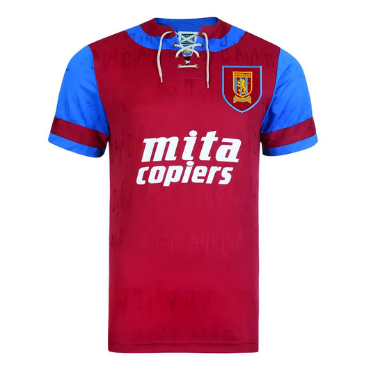 Score Draw Aston Villa 1992 Retro Football Shirt_0