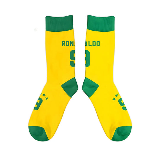 Brazil 1998 Ronaldo Retro Football Socks_0