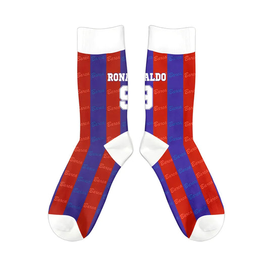 Barcelona 1996-1997 Ronaldo Retro Football Socks_0