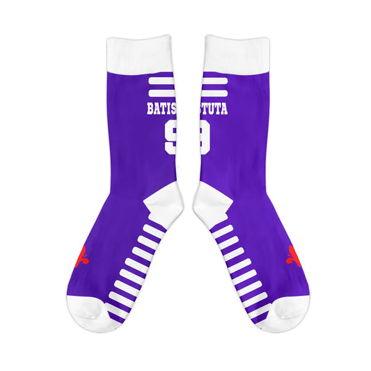 Fiorentina 1998 Gabriel Batistuta Retro Football Socks_0