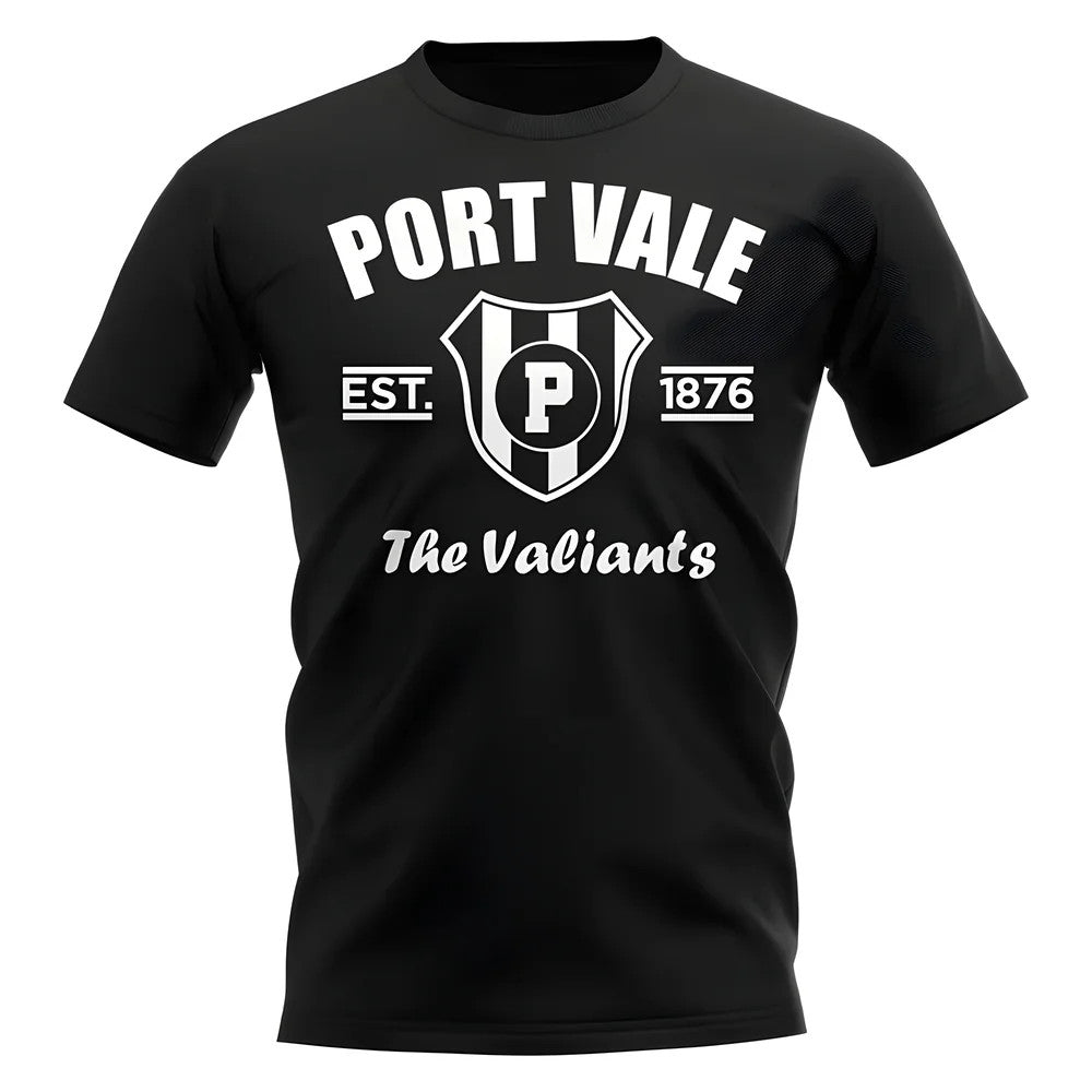 Port Vale Established Football T-Shirt (Black)_0