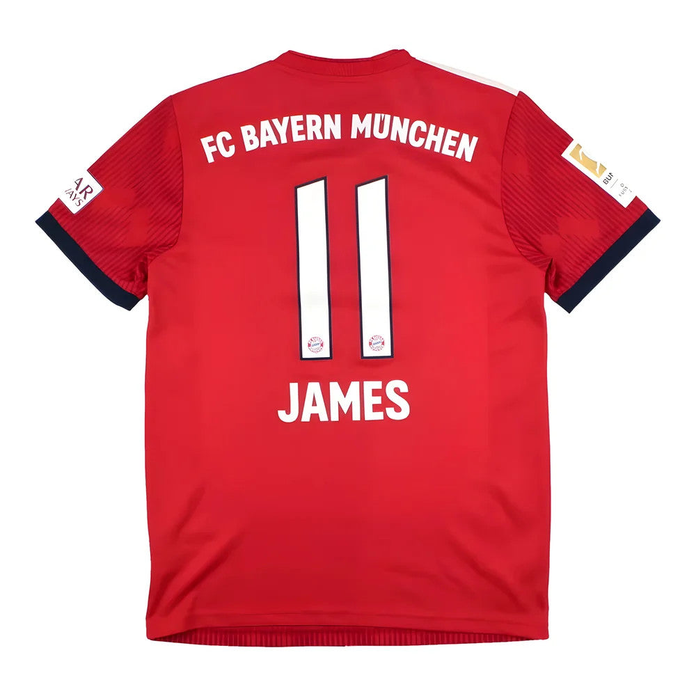 Bayern Munich 2018-19 Home Shirt (S) James #11 (Excellent)_0