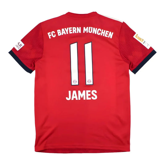 Bayern Munich 2018-19 Home Shirt (S) James #11 (Excellent)_0