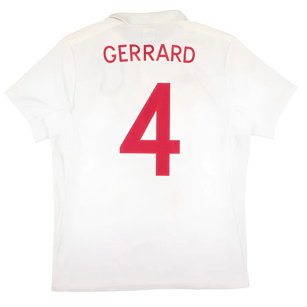England 2009-10 Home Shirt (M) Gerrard #4 (Good)_0