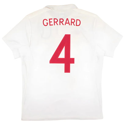 England 2009-10 Home Shirt (M) Gerrard #4 (Good)_0