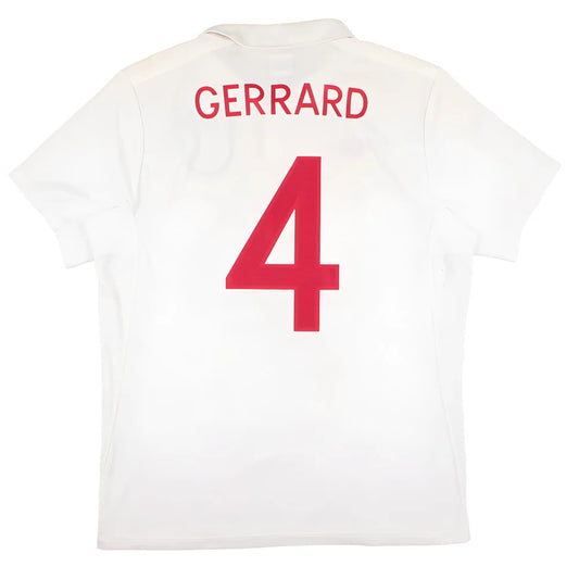 England 2009-10 Home Shirt (M) Gerrard #4 (Good)_0