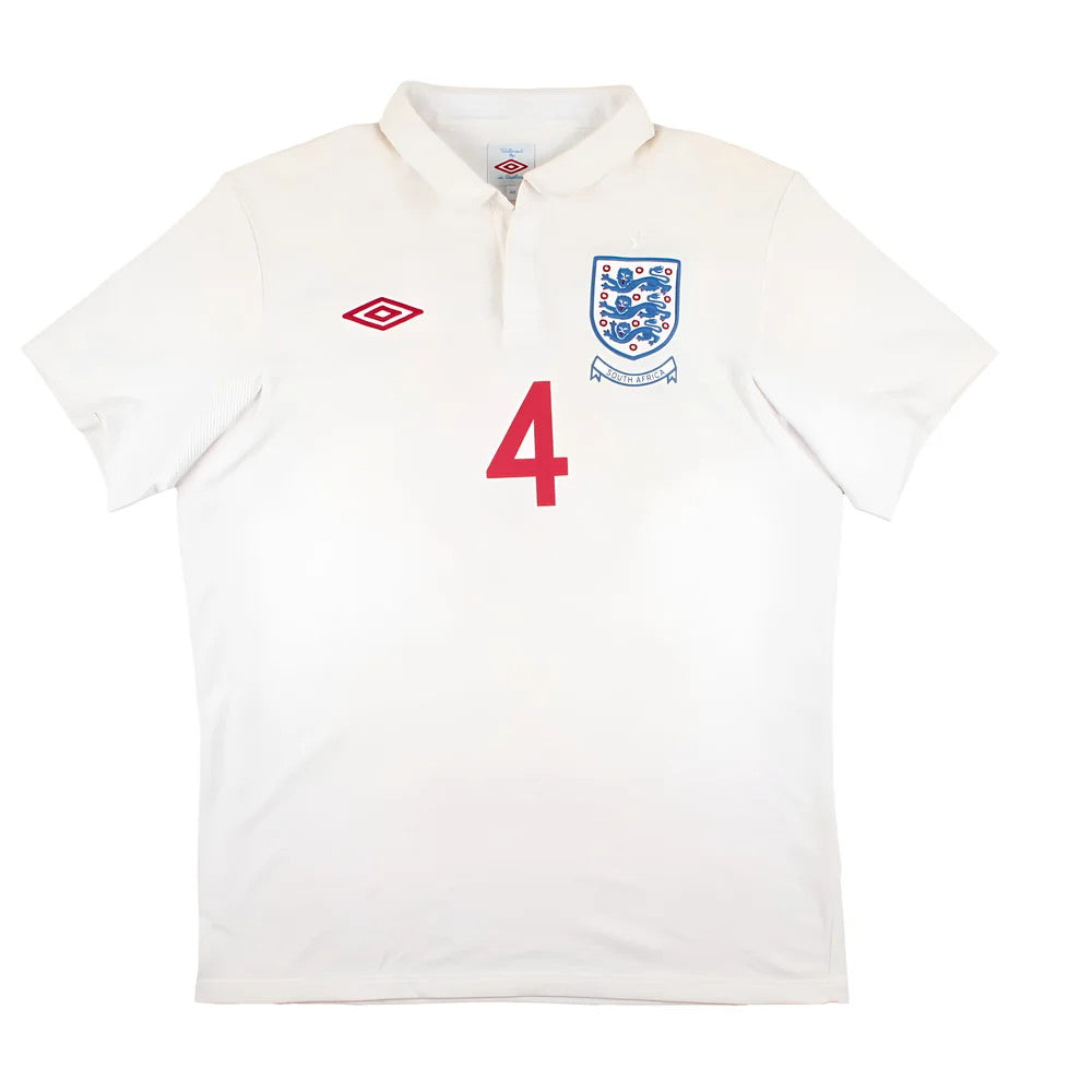 England 2009-10 Home Shirt (M) Gerrard #4 (Good)_1