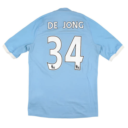 Manchester City 2010-11 Home Shirt (De Jong 34) (S) (Very Good)_0