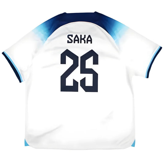 England 2022-23 Home Shirt (XXL) Saka #25 (Mint)_0