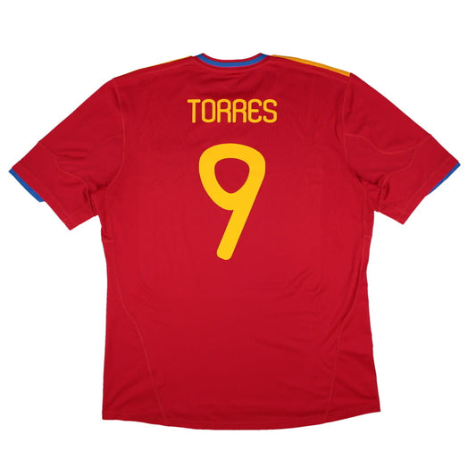 Spain 2010-11 Home Shirt (XL) Torres #9 (Excellent)_0