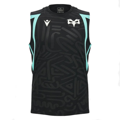2026-2027 Ospreys Rugby Poly Sleeveless Training Shirt (Black)_0